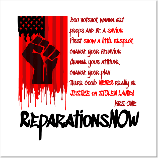 Reparations NOW (Light Background) Wall Art by Proletariat Dressing Room